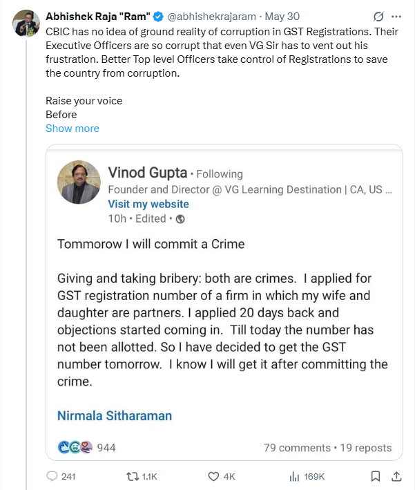 Delhi GST Registration: जीएसटी पंजीकरण में देरी के सोशल मीडिया दावों को सीबीआईसी ने किया खारिज Delhi GST Registration: CBIC dismisses social media claims of delay in GST registration