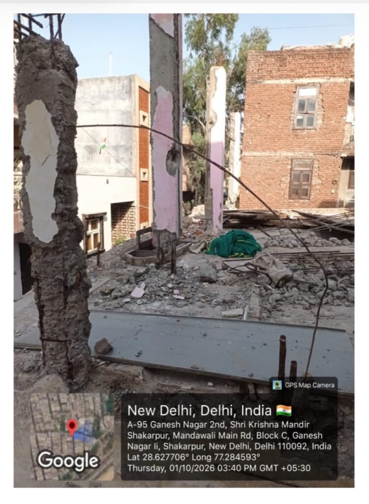 दिल्ली में एमसीडी की तोड़फोड़ कार्रवाई का स्थल, फाइल फोटो