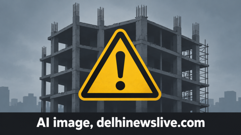 हर्ष विहार में इमारत गिरने से जनहानि: रेखा गुप्ता ने कार्रवाई और परिवार को मदद के निर्देश दिए इमारत गिरने की खबर का AI-निर्मित प्रातिनिधिक चित्र; यह हर्ष विहार की वास्तविक घटना की तस्वीर नहीं है।